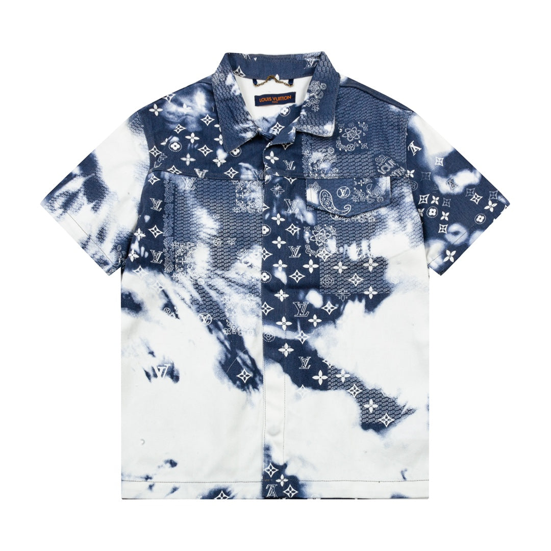 L's Cashew flower tie-dye explosive T-shirt