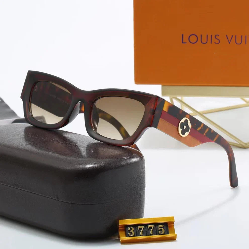 Amber Frame Retro Sunglasses 3775