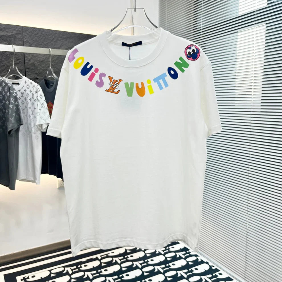 L's Necklace Print T Shirt