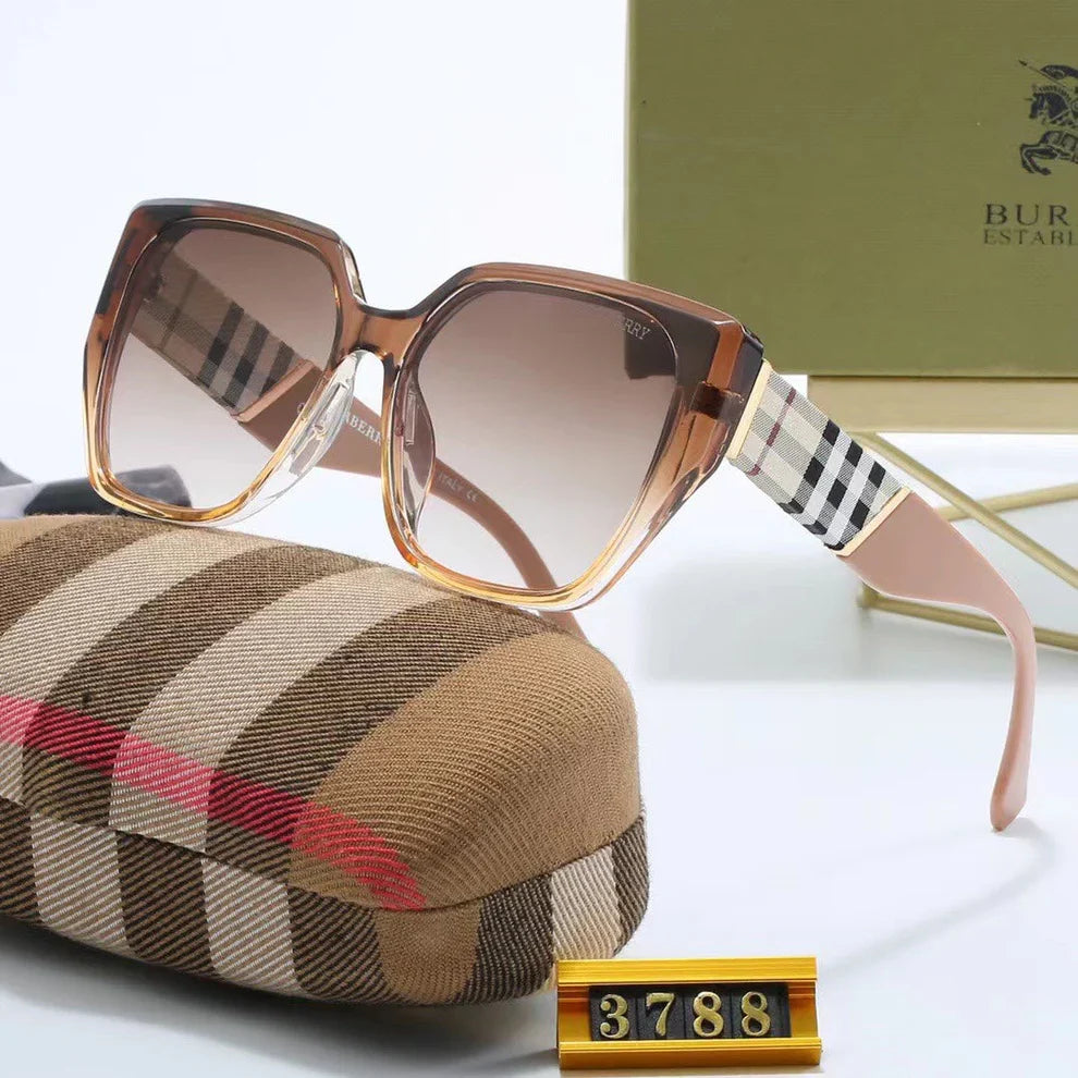 Classic Checkered Frame Sunglasses 3788