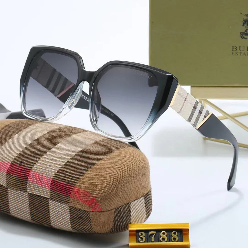 Classic Checkered Frame Sunglasses 3788