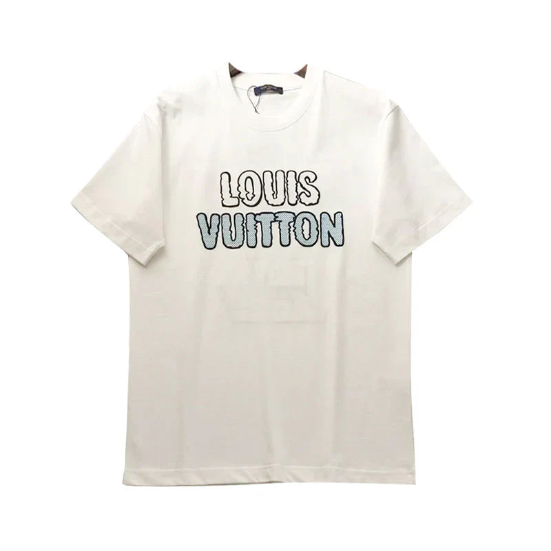 L's Color Leather Cotton Print T-shirt