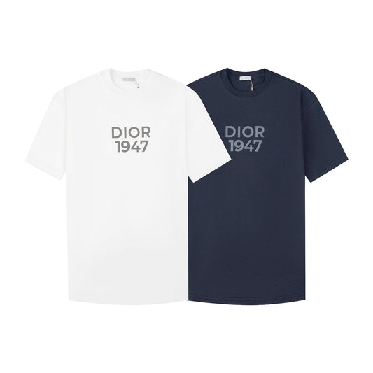 D's "1947" 2024 new high-end casual printed T-shirt