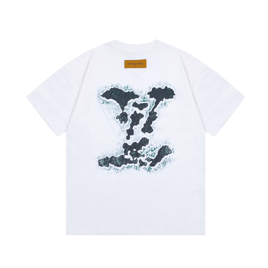 L's Cloud embroidered alphabet T-shirt