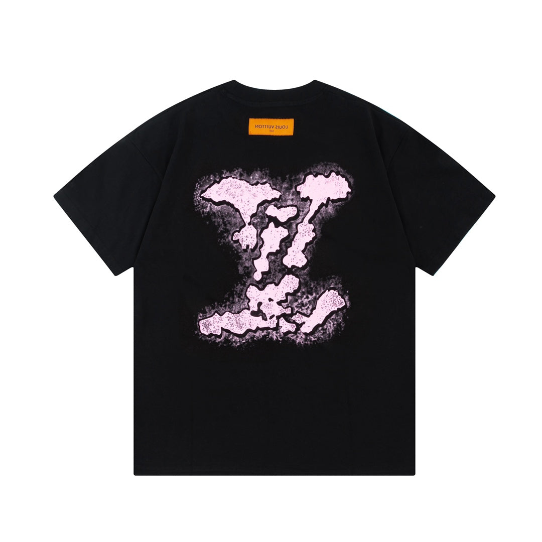 L's Cloud embroidered alphabet T-shirt