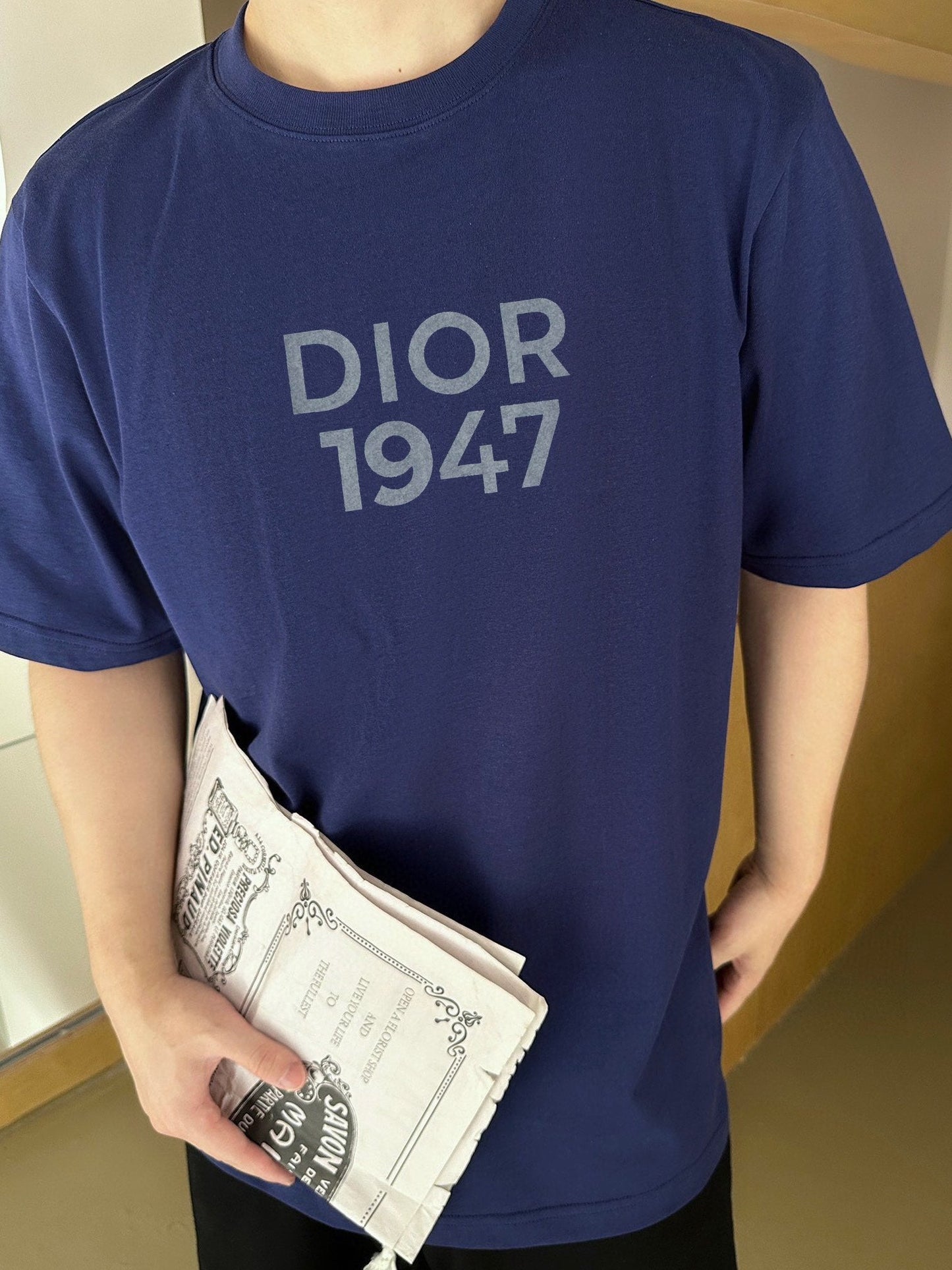 D's "1947" 2024 new high-end casual printed T-shirt