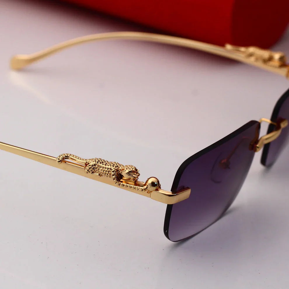 Golden Leopard Frame Sunglasses  H528