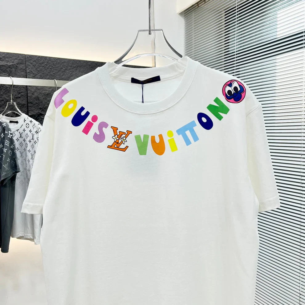 L's Necklace Print T Shirt