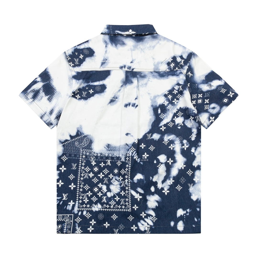 L's Cashew flower tie-dye explosive T-shirt