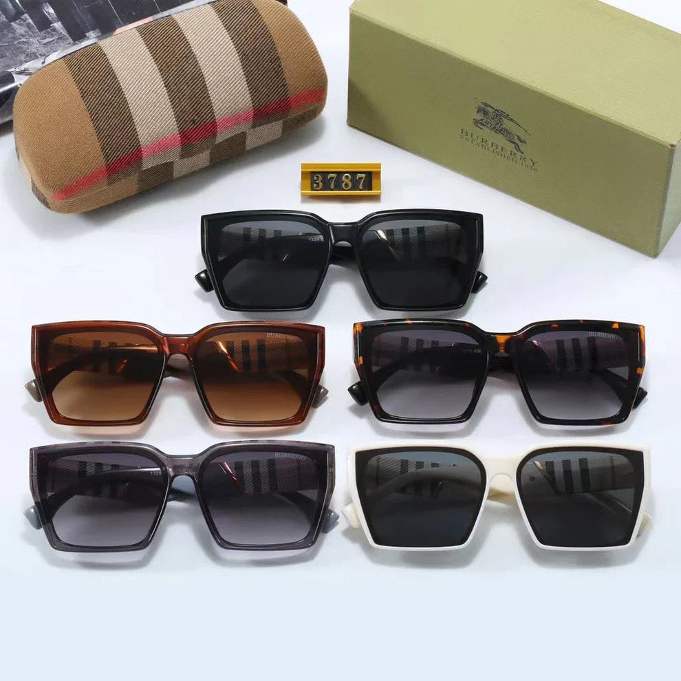 Classic Checkered Square Sunglasses  3787