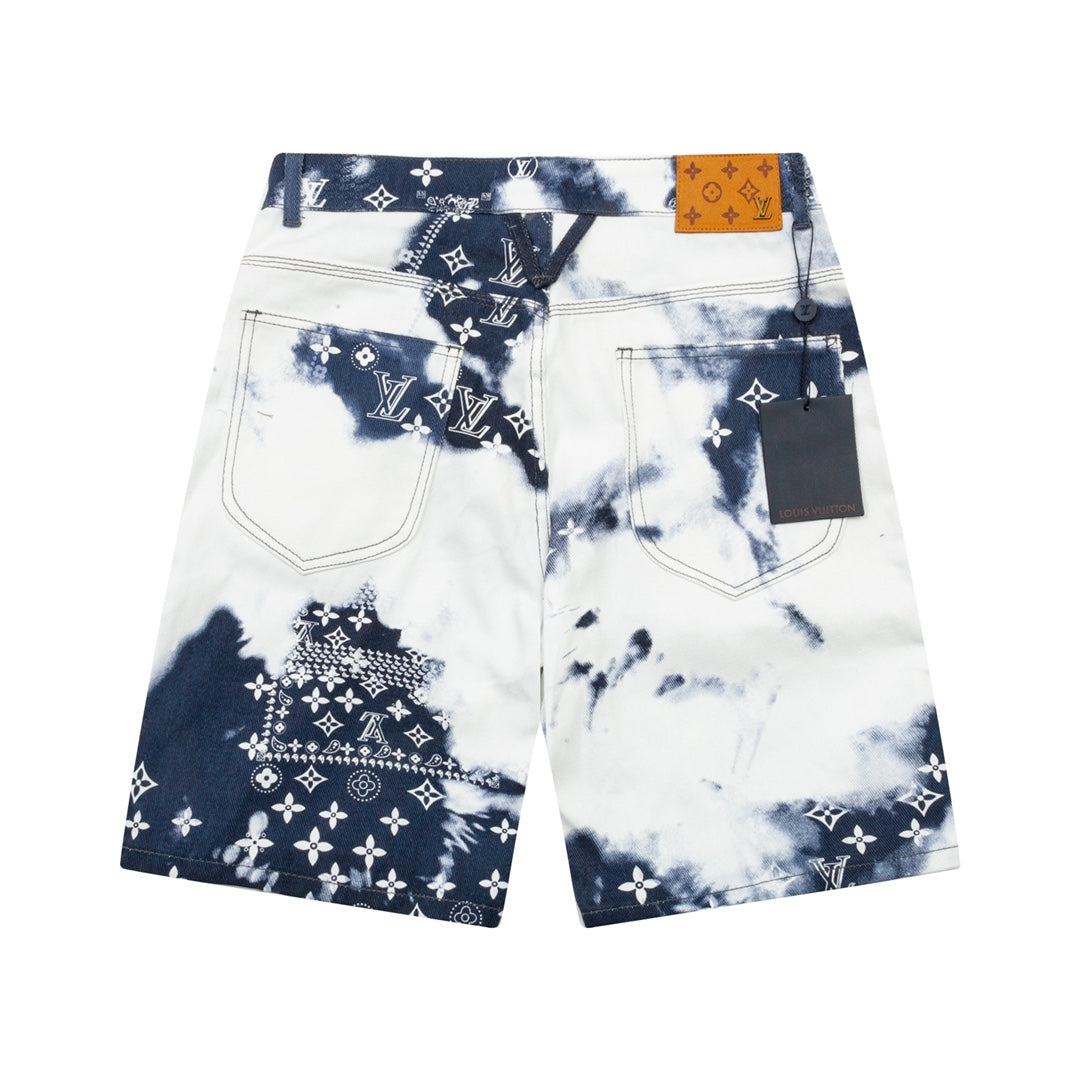 L's Cashew flower tie-dye explosive shorts