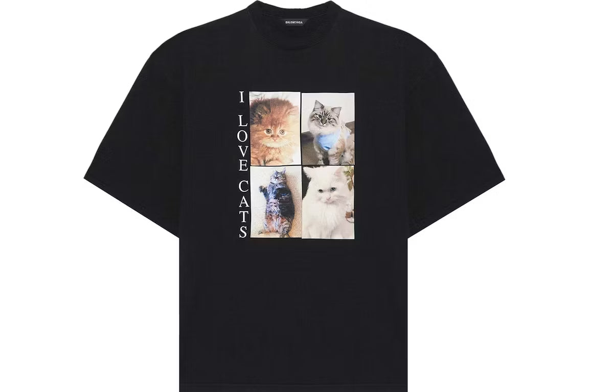 B's I Love Cats T-Shirt Black