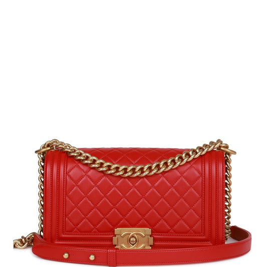 Boy Bag Red Hardware