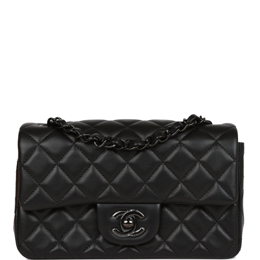 Mini Flap Bag SO Black  Black Hardware for MR