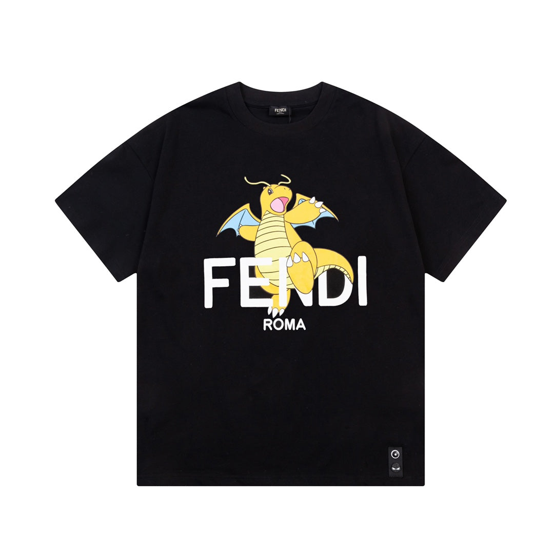 F's childhood memory co-branded cartoon printed T-shirt