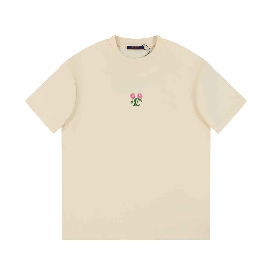 L's official website sync flower pattern T-shirt