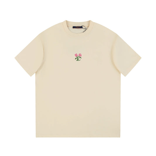 L's official website sync flower pattern T-shirt