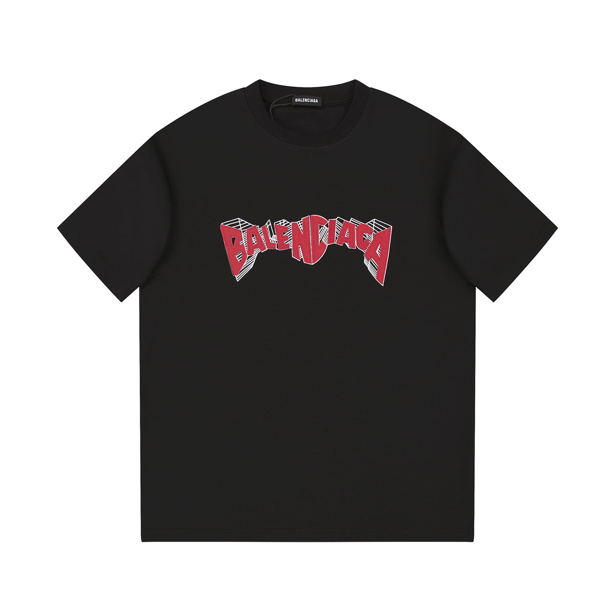 B's trend dark red letter logo T-shirt