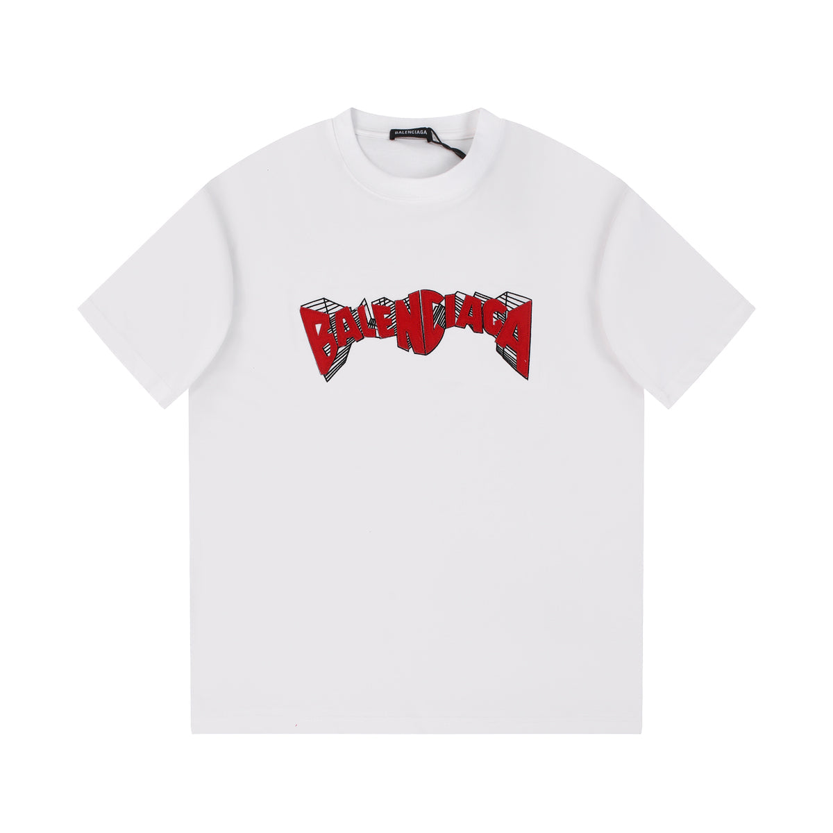 B's trend dark red letter logo T-shirt