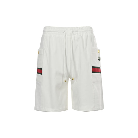 Red and green webbing casual shorts