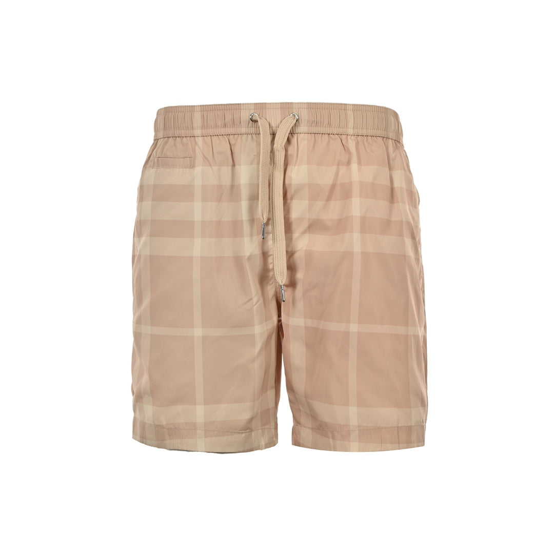 Striped Plaid Beach Shorts