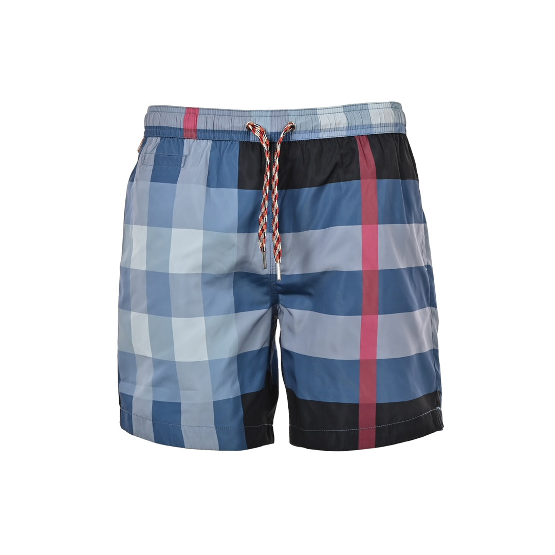 Striped Plaid Beach Shorts