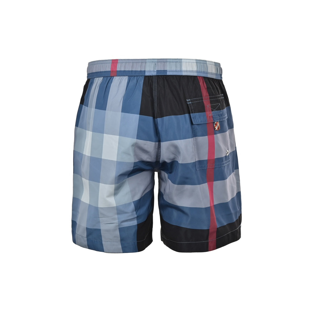 Striped Plaid Beach Shorts