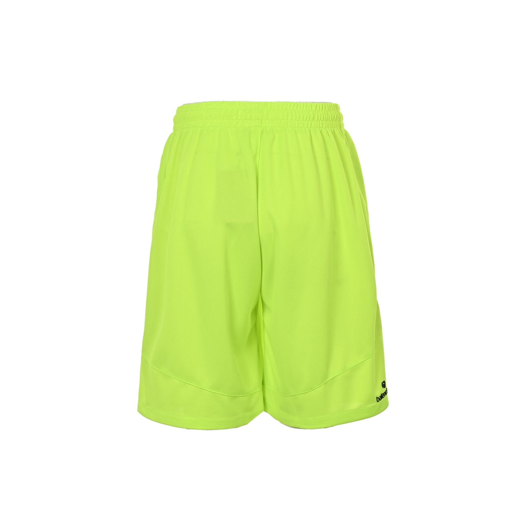 Fluorescent embroidered patchwork shorts