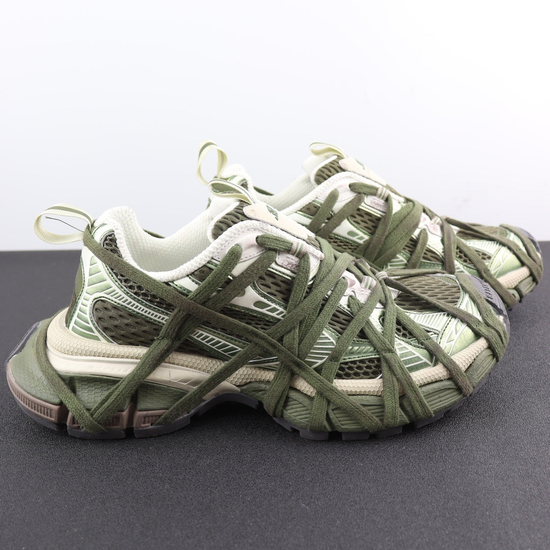 B's Green Shoe Rope Wrapping Shoes