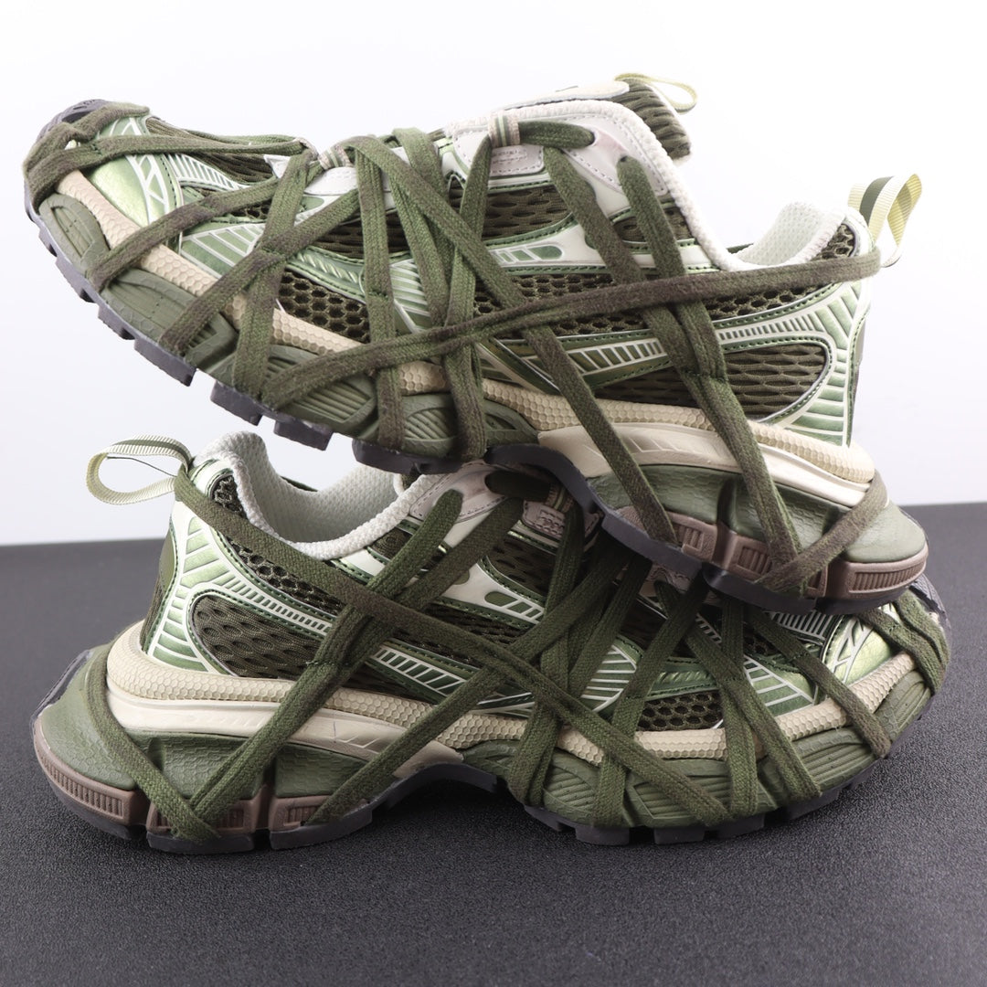 B's Green Shoe Rope Wrapping Shoes