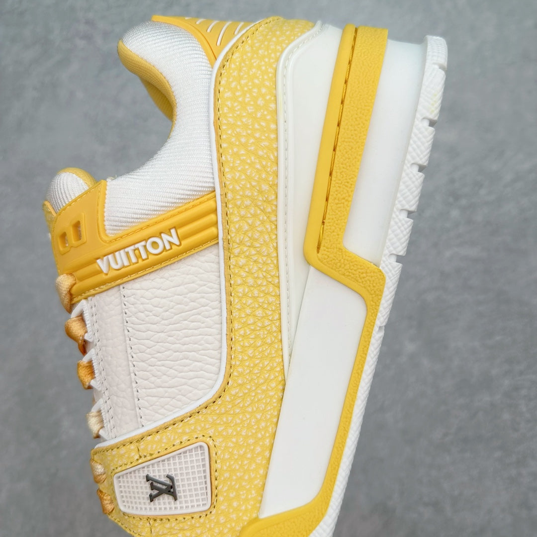 L's Yellow And White Sneakers