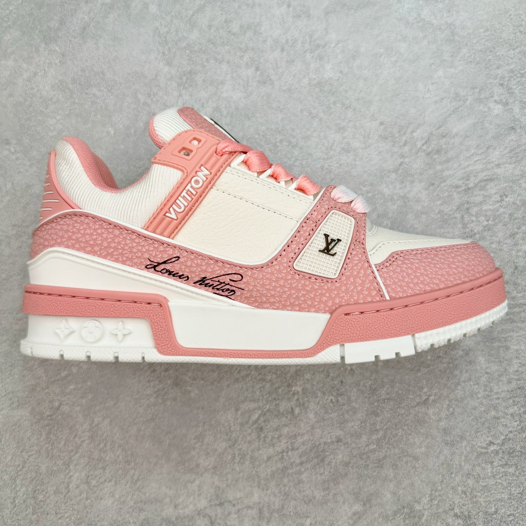 L's Pink And White Sneakers