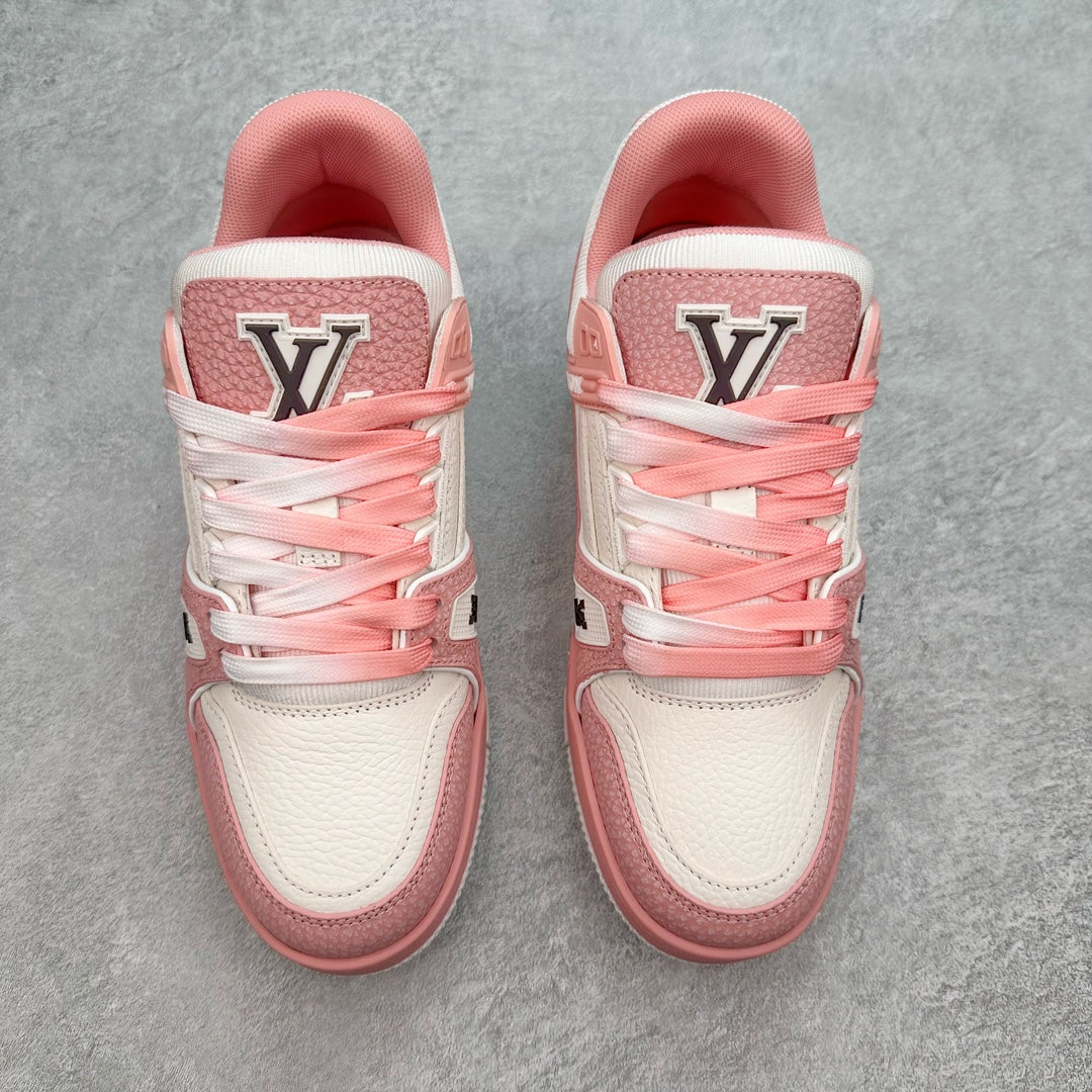 L's Pink And White Sneakers