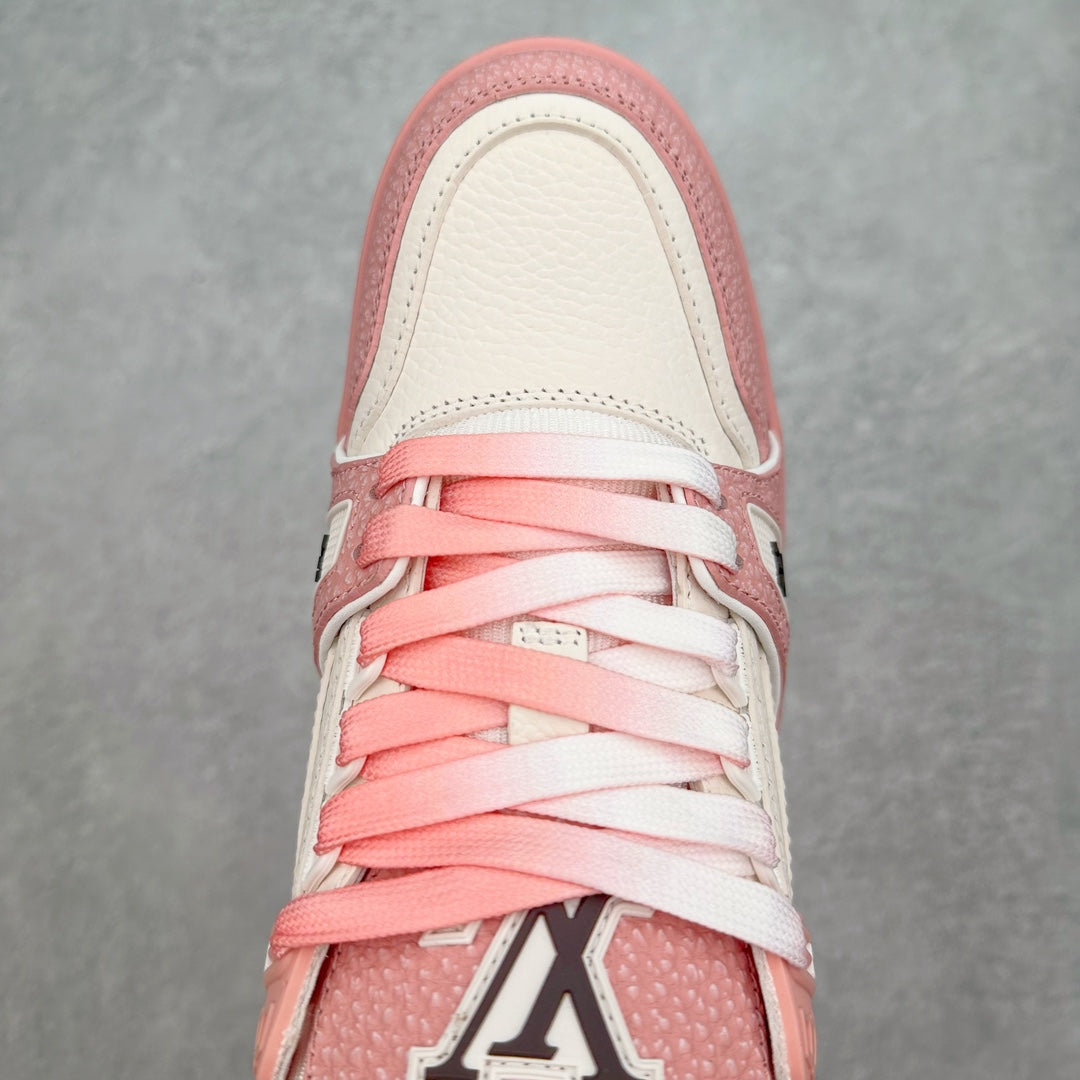 L's Pink And White Sneakers