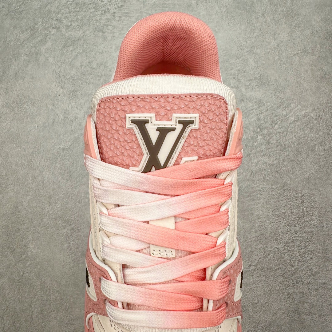 L's Pink And White Sneakers