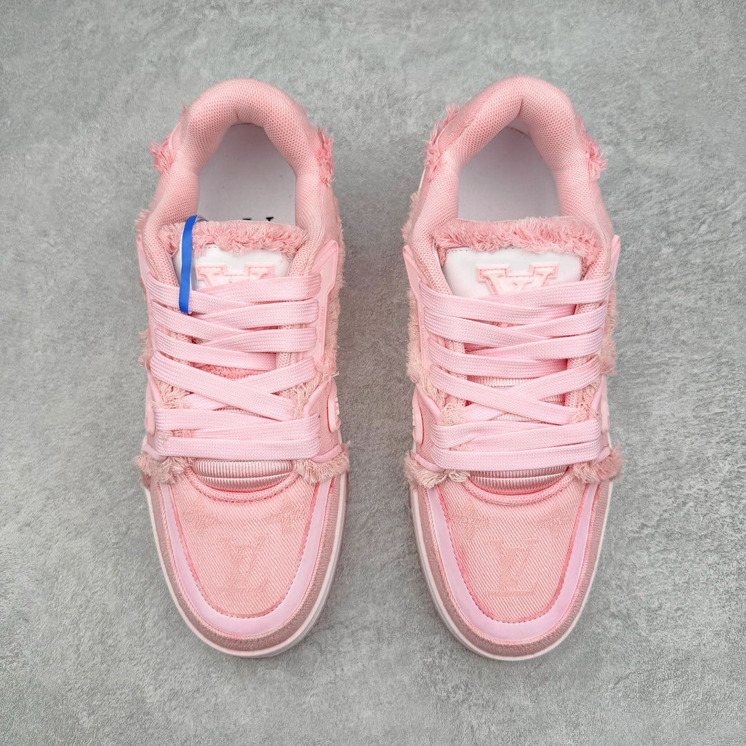 L's Fringed Confortable Sneakers (Pink）