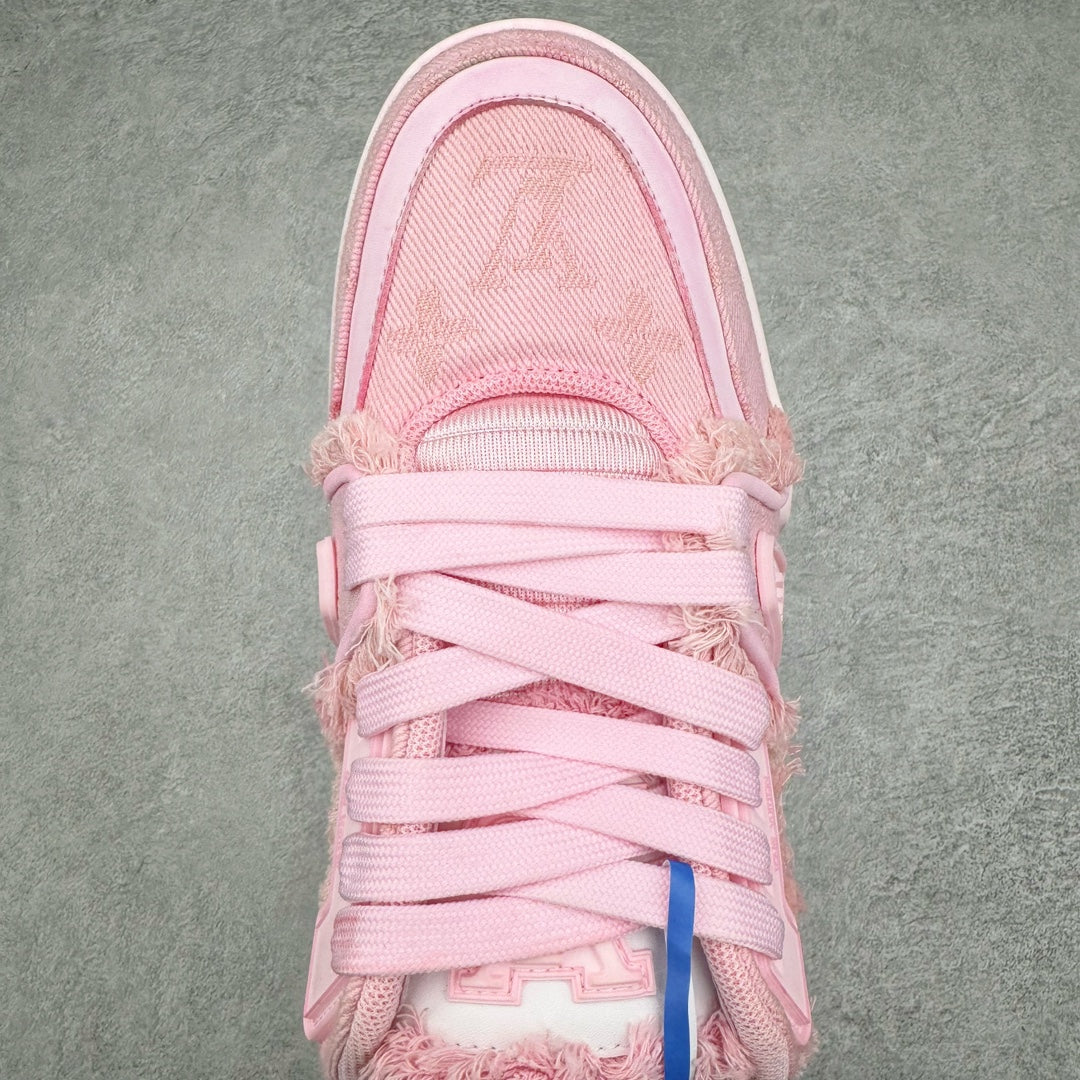 L's Fringed Confortable Sneakers (Pink）