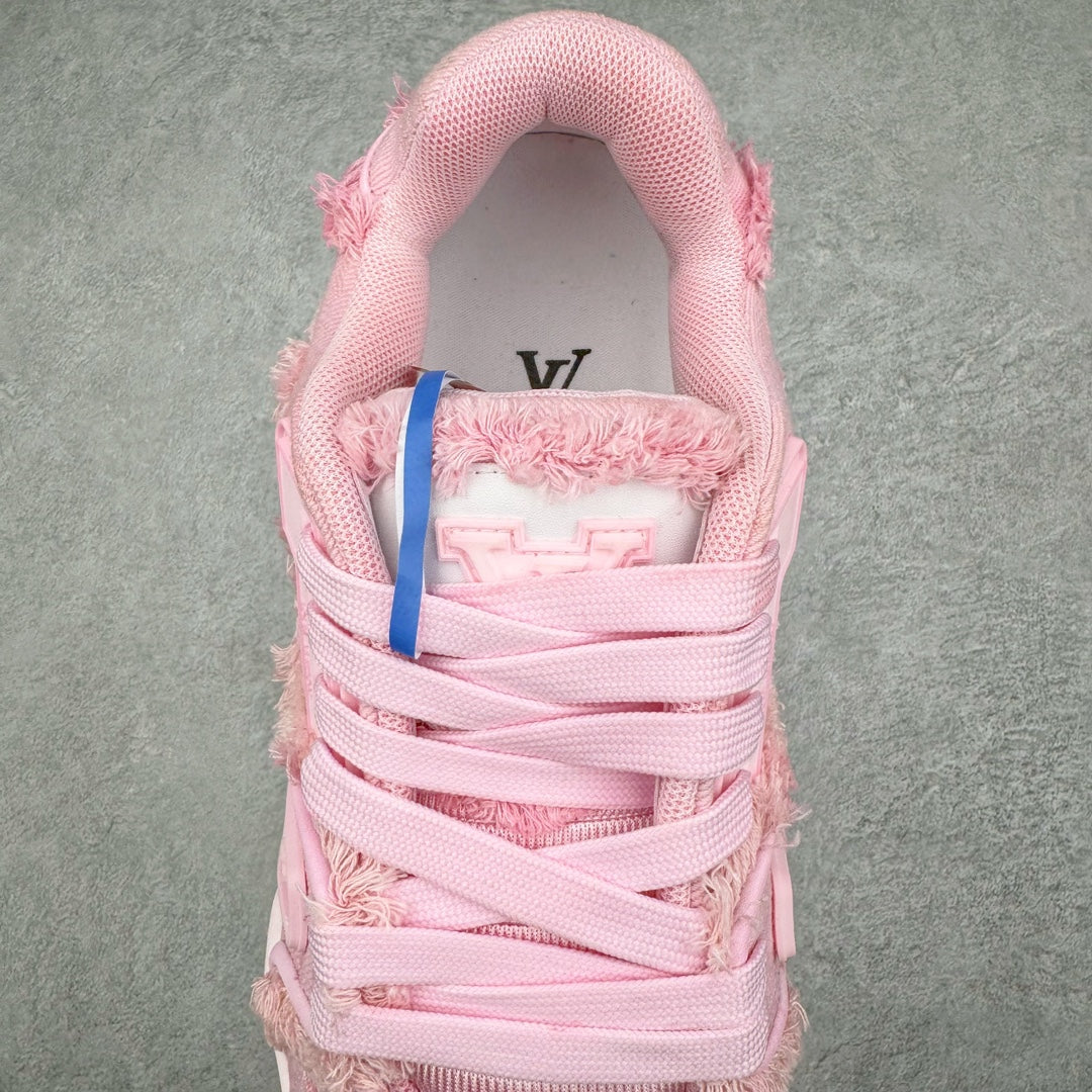 L's Fringed Confortable Sneakers (Pink）