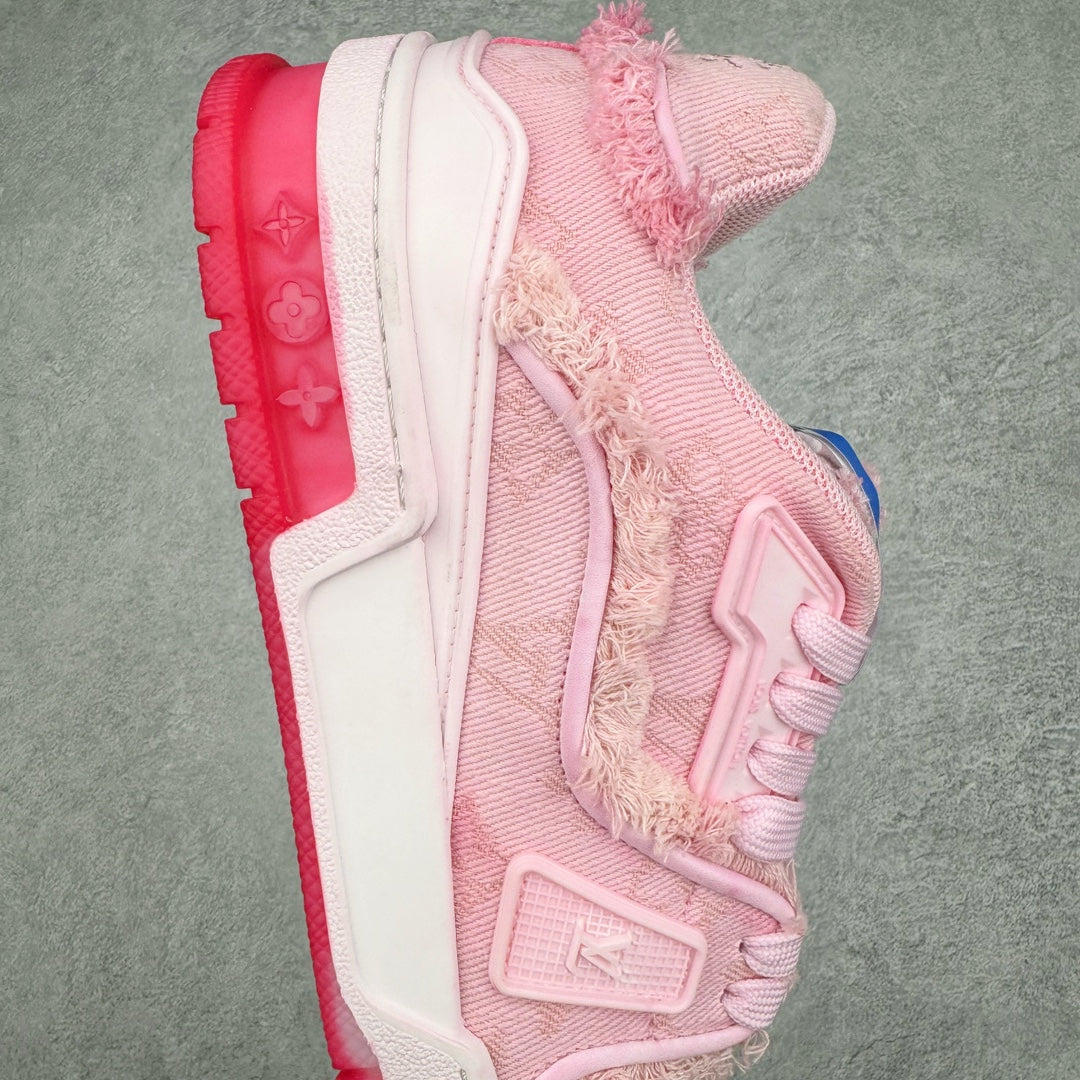 L's Fringed Confortable Sneakers (Pink）